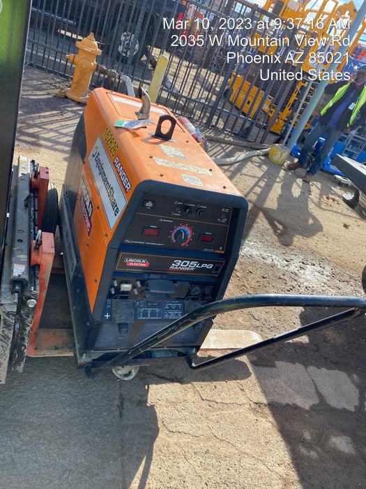 2021 Lincoln Electric Ranger 305 LPG LPG One-Pak (includes undercarriage, tank holder & tank strap) ORANGE