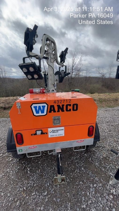2024 Wanco WLTT-4MM4K Diesel, Deep Sea Controller, Shore Power Plug, Auto Start, (4) 350W LED Floodlights, 4kW Generator, 60 Gal Fuel Tank, 2" Ball, T3