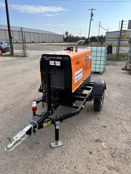 2021 Lincoln Electric Vantage 322 Vantage 322 Ready Pak 3 w/ Decals, ORANGE (includes trailer, cable rack, fender light kit) NO Telematics