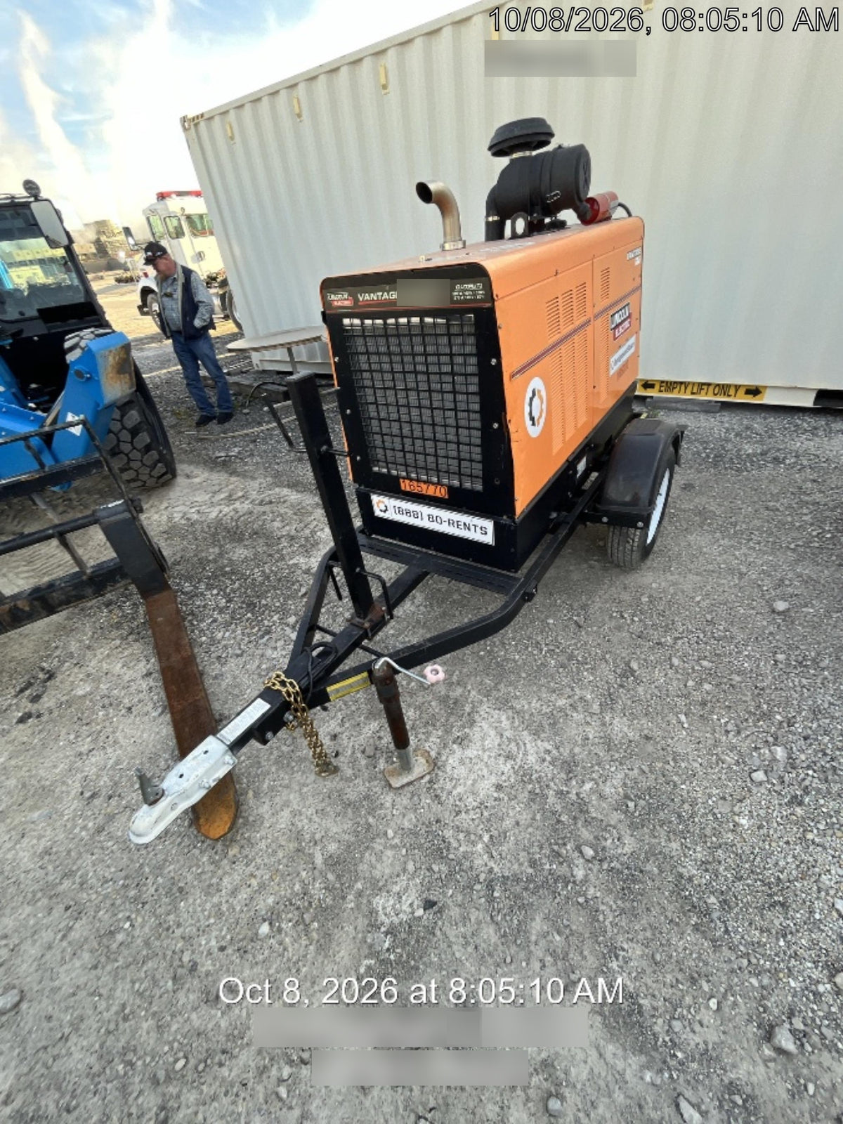 2021 Lincoln Electric Vantage 549X Ready Pak 3, ORANGE (includes trailer, cable rack, fender light kit)