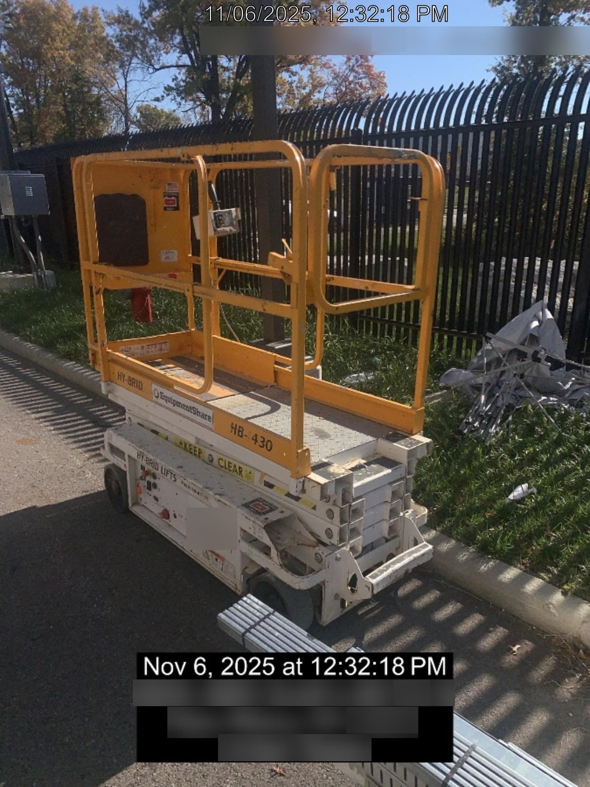 Custom Equipment HB-1430 Hy-Brid Scissor Lift
Platform capacity up to 670 lbs
Working height up to 20 ft
Weighs under 1,700 lbs
Non-marking wheels
