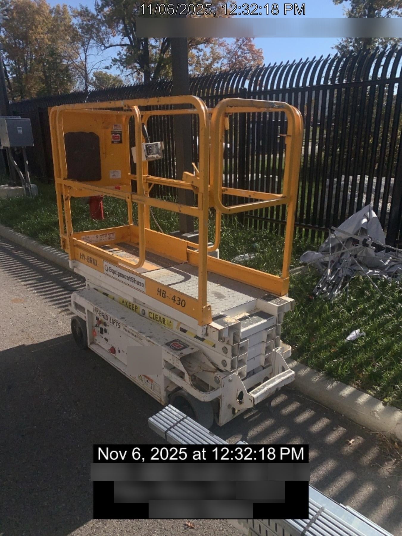 Custom Equipment HB-1430 Hy-Brid Scissor Lift
Platform capacity up to 670 lbs
Working height up to 20 ft
Weighs under 1,700 lbs
Non-marking wheels
