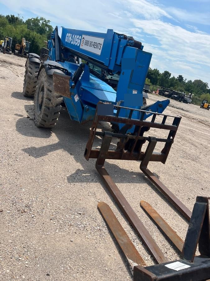 2019 Genie GTH-1056 Cab/Heat/AC, Solid RT Tires, LED Work Lights, Beacon 60" QA Carriage, 60" Forks