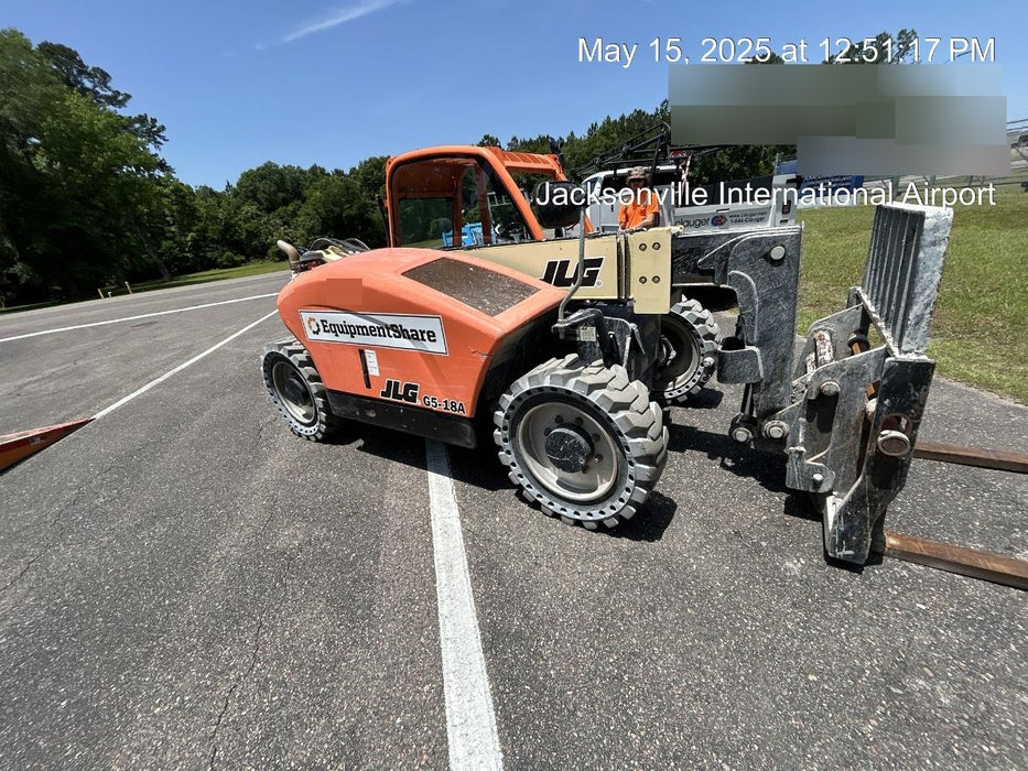 2020 JLG G5-18A Canopy, NM Solid Tires, Beacon w/48" Carriage, 48" Pallet Forks