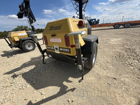 2022 Allmand NLV3GR (4) LED Light Fixture 350W, 23' Vertical Mast, 3kW Prime, Towable, Deep Sea L401, Leveling Jacks, Yanmar T4F 5.8hp