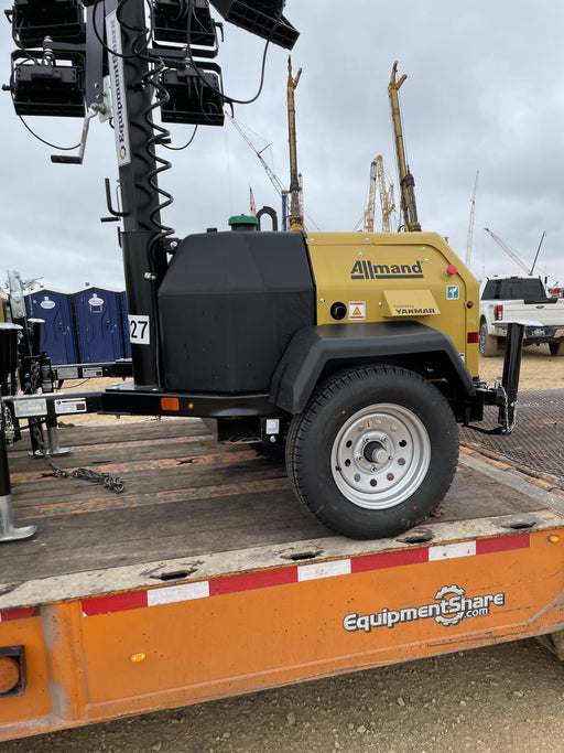 2022 Allmand NLV3GR (4) LED Light Fixture 350W, 23' Vertical Mast, 3kW Prime, Towable, ES Decals, T3