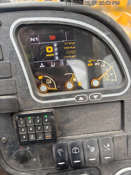 2020 JCB 510-56 Cab/Heat/Air, 74 HP, Solid Tires, STD Worklight, Beacon, Aux Hydraulics, Lifting Eye, Back up Alarm w/66" Carriage/60" Forks