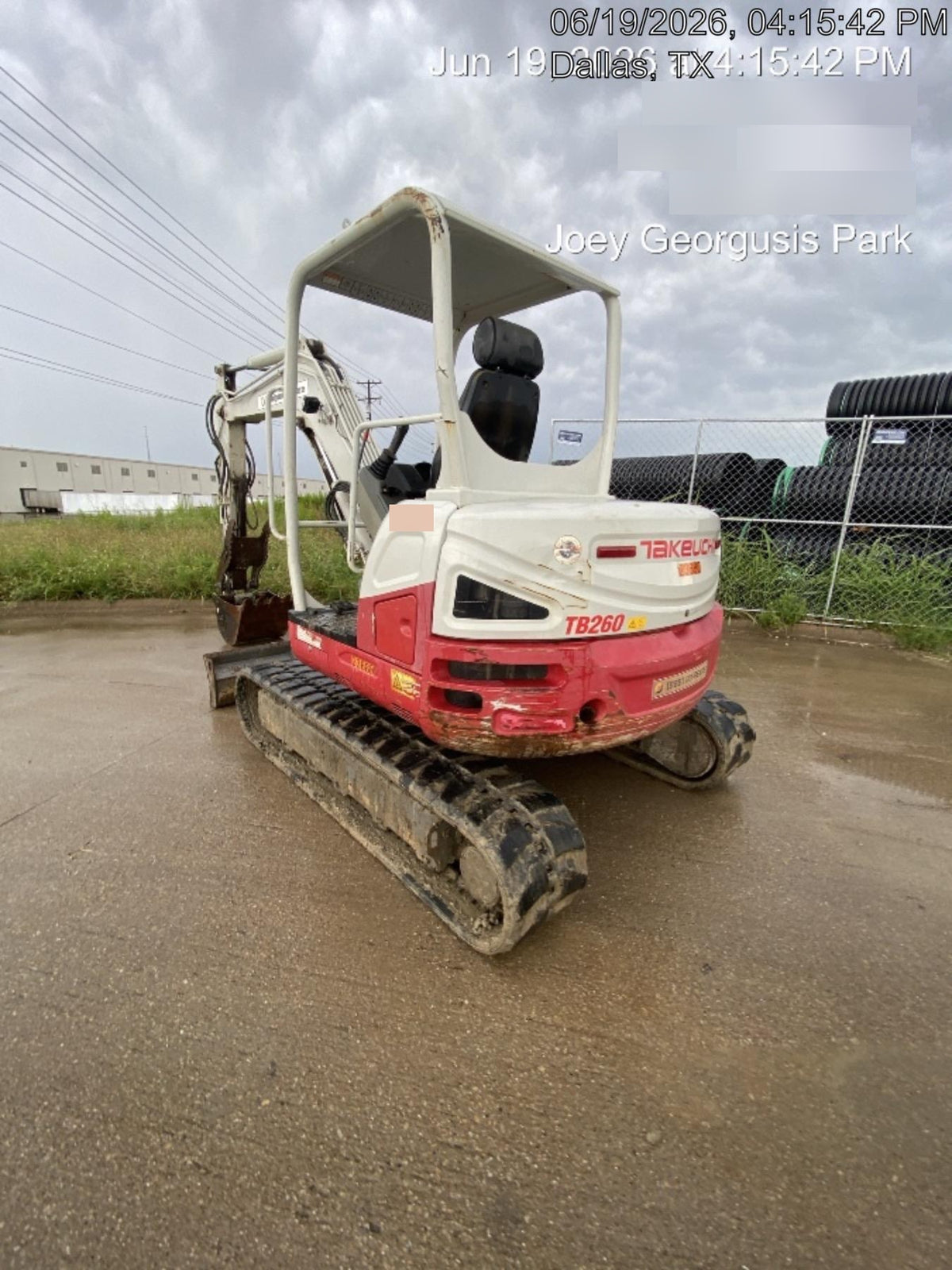 2019 Takeuchi TB260 Takeuchi TB260 Canopy w/Rubber Tracks, Auxiliary Hydraulics, Standard Blade, Manual QC