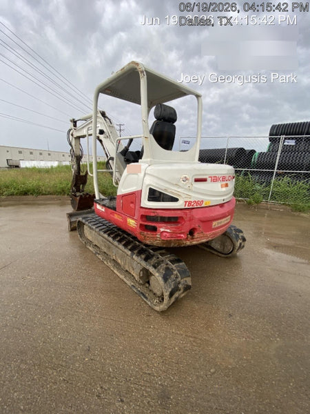 2019 Takeuchi TB260 Takeuchi TB260 Canopy w/Rubber Tracks, Auxiliary Hydraulics, Standard Blade, Manual QC