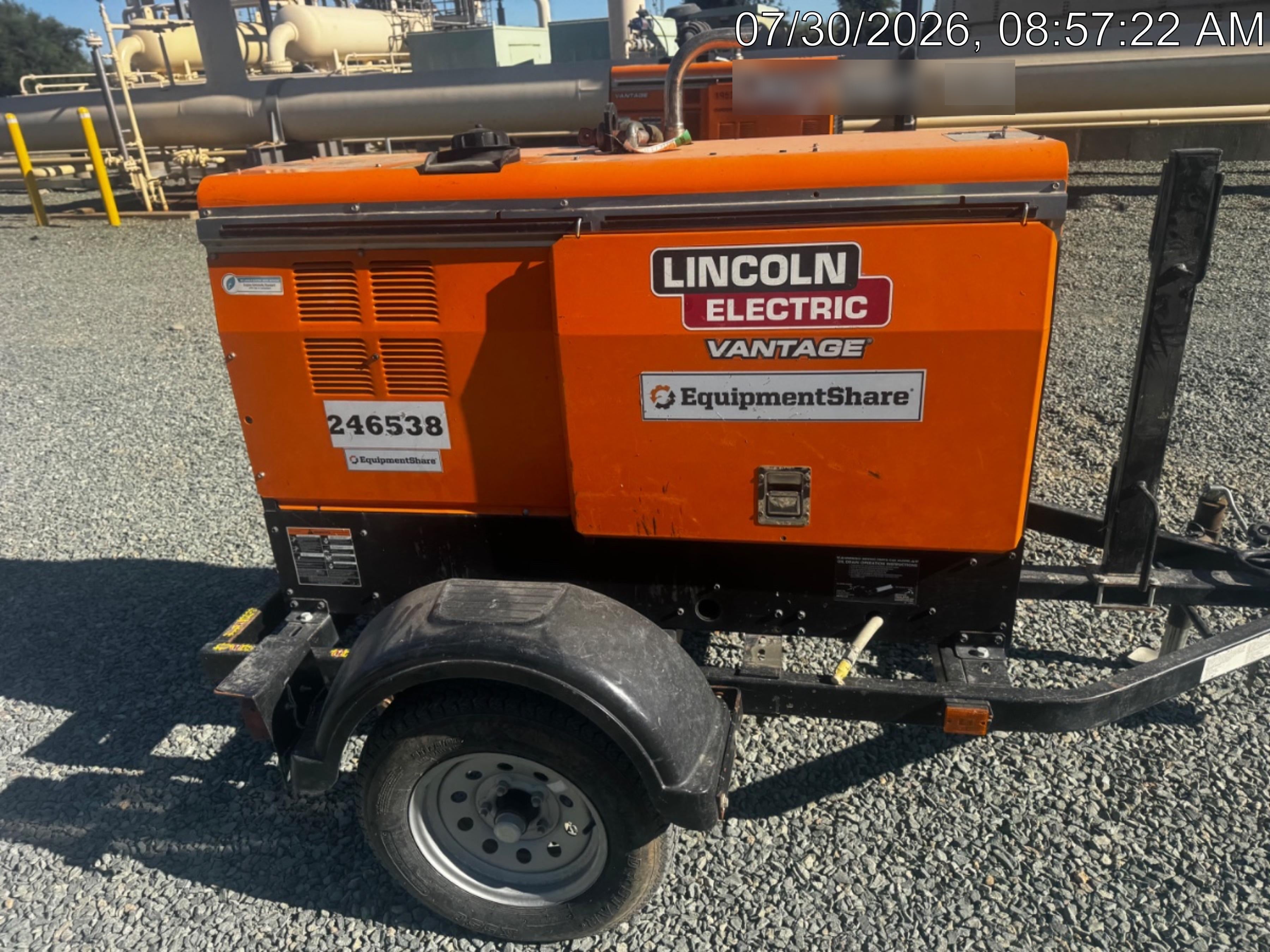 2021 Lincoln Electric Vantage 549X Ready Pak 3, ORANGE (includes trailer, cable rack, fender light kit)