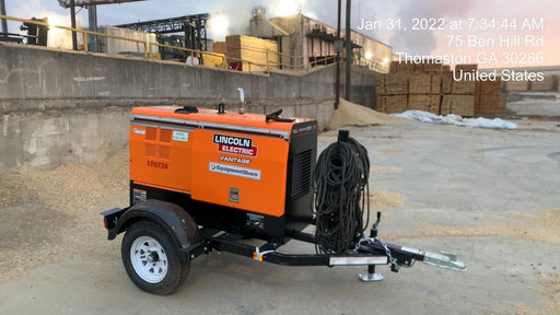 2021 Lincoln Electric Vantage 322 Vantage 322 Ready Pak 3 w/ Decals, ORANGE (includes trailer, cable rack, fender light kit) NO Telematics