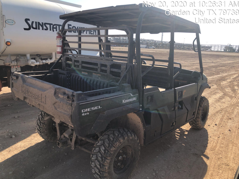 2019 Kawasaki Mule PRO-DXT Standard Options, Backup Alarm, Beacon, Plastic Hard Top, Poly Windshield, Horn Kit