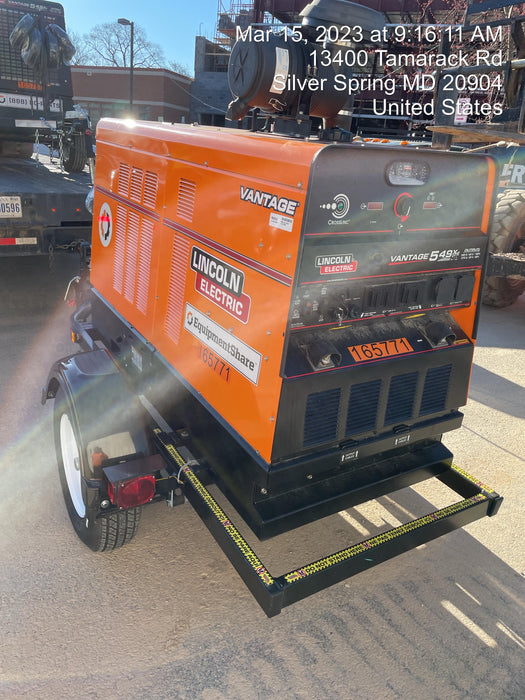 2021 Lincoln Electric Vantage 549X Ready Pak 3, ORANGE (includes trailer, cable rack, fender light kit)