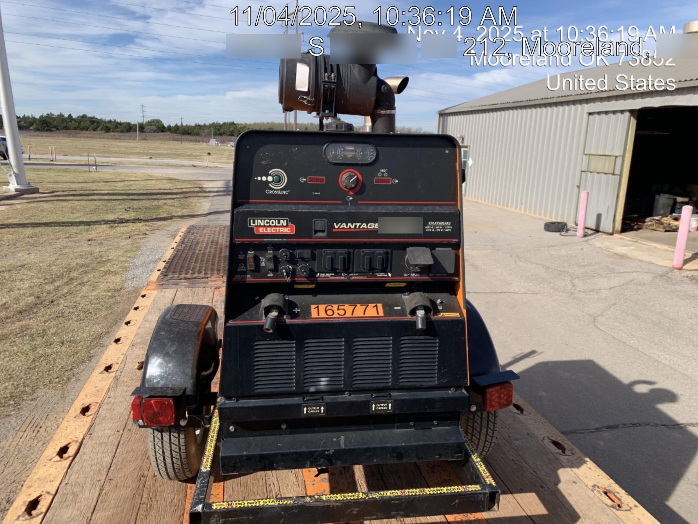 2021 Lincoln Electric Vantage 549X Ready Pak 3, ORANGE (includes trailer, cable rack, fender light kit)