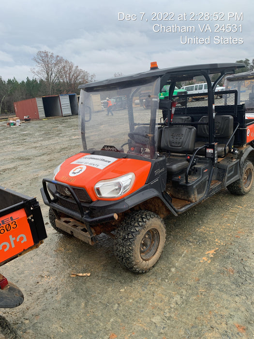 2021 Kubota RTV-X1140W-H Plastic Canopy, Windshield Acrylic Clear, LED Strobe Light, Wire Harness Kit, Back up Alarm