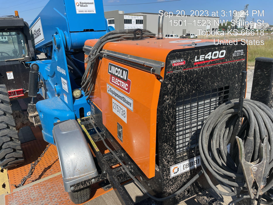 2022 Lincoln Electric LE400 Kubota V1505, Trlr, Cable Rack, Light Kit, ES Decals, T3