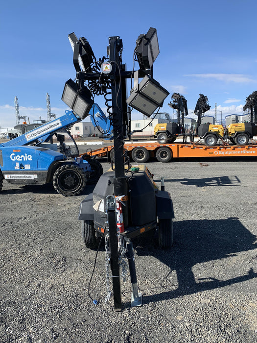 2020 Allmand NLV3GR (4) LED Light Fixture 350W, 23' Vertical Mast, 3kW Prime, Towable, Deep Sea L401, Leveling Jacks, Yanmar T4F 5.8hp