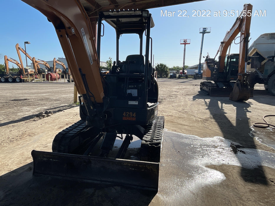 2018 Case CX37C ROPS, LONG ARM, RUBBER TRACKS, AUX HYD