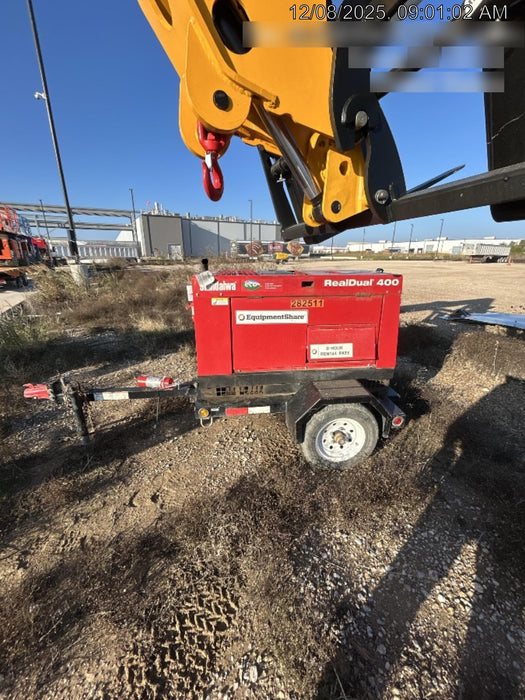 2022 Shindaiwa DGW400MDL Kubota D902 Engine, 23 HP, Dual Op Welder, Wire, Arc, Droop Stick, Tig, and CC Stick Functionality, Simulphase, 3 Phase and 1 Phase Gen Output, Single Axle NB Trlr, Slr Trckl Chrg 12V 12W, Fire Ext