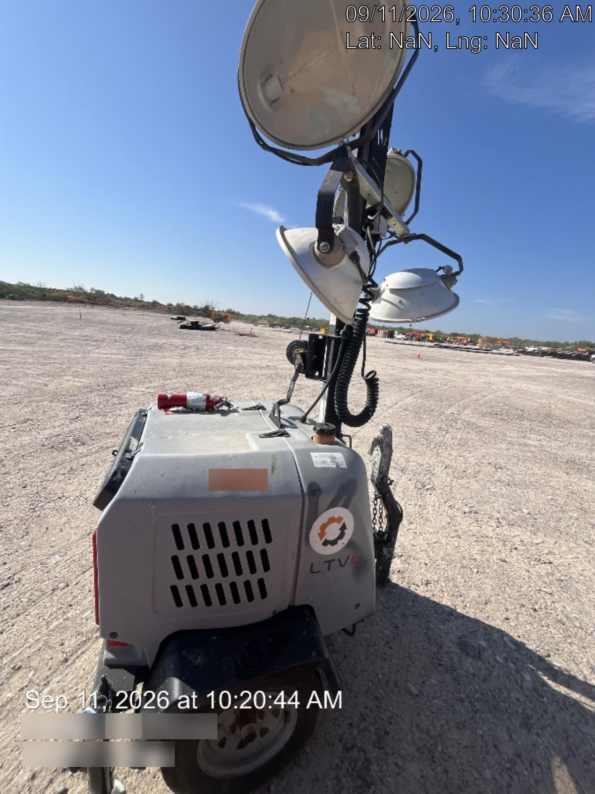2019 Wacker Neuson LTV6L-MH Mobile Light Tower w/Fuel Level Sensor Installed