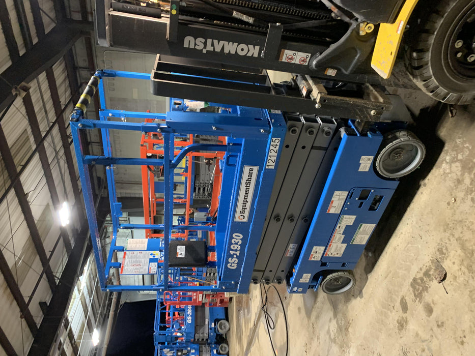 2020 Genie GS-1930 Solid Non Marking Tires, Beacon, Folding rails with half height swing gate, Telematics