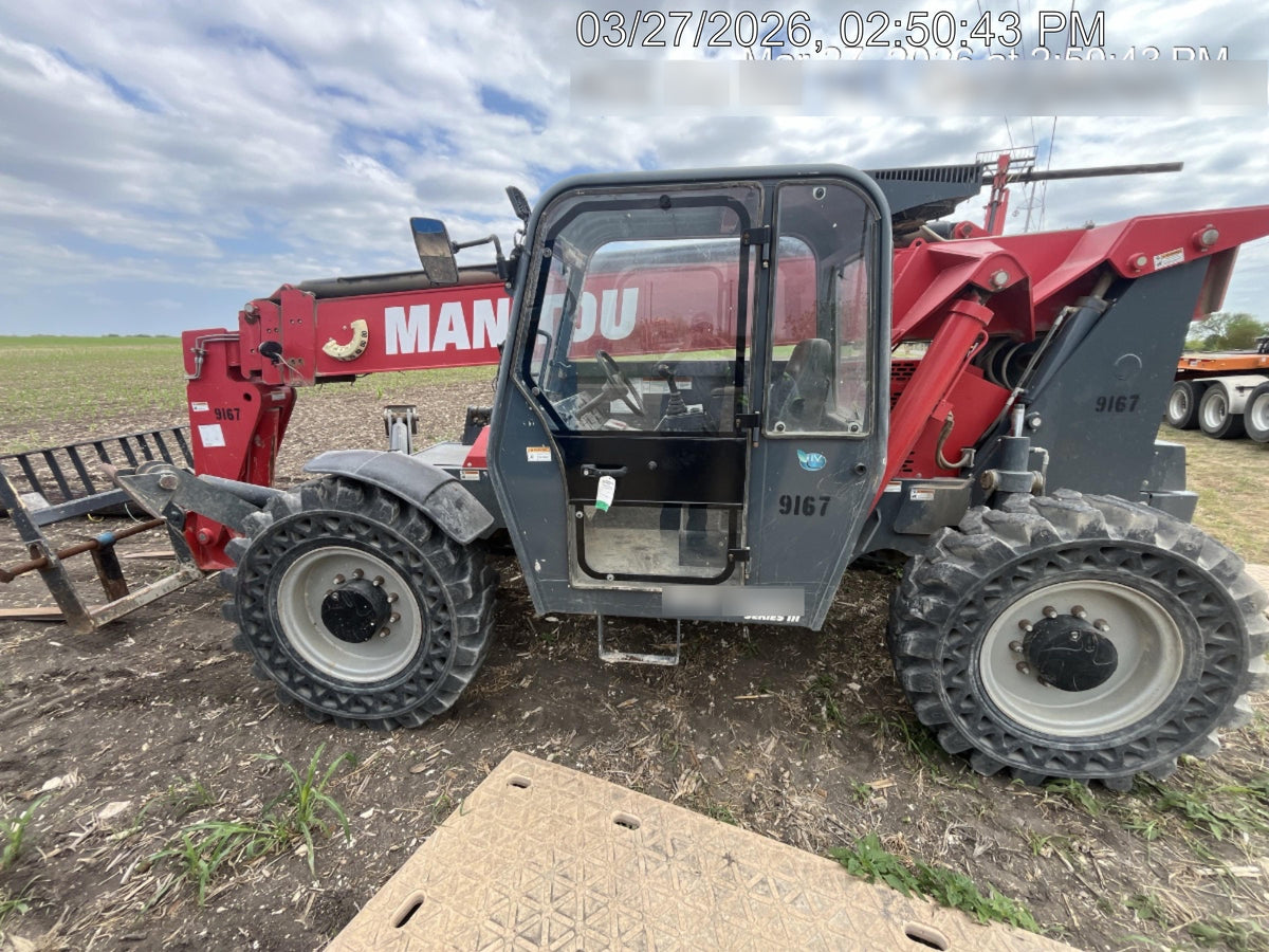 2018 Manitou MTA10055 Manitou MTA 10055 w/Cab/Heat/AC, Work Lights/Strobe, Aux Hyd, Solid Tires, Lift Hook, 66" Carriage, 60" Forks