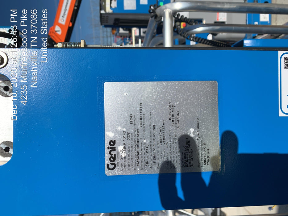 2020 GENIE GR-20
