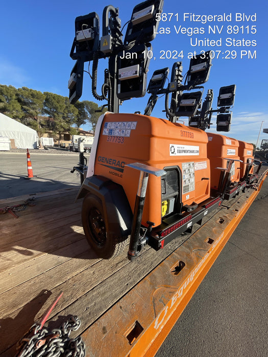 2023 Generac MLT2 Diesel, Flex Switch 120V Input, Powerzone Controller, 
(4) 320W LED Lights, 4kW Generator, 39.9 Gal Fuel Tank, 2" Ball, T3