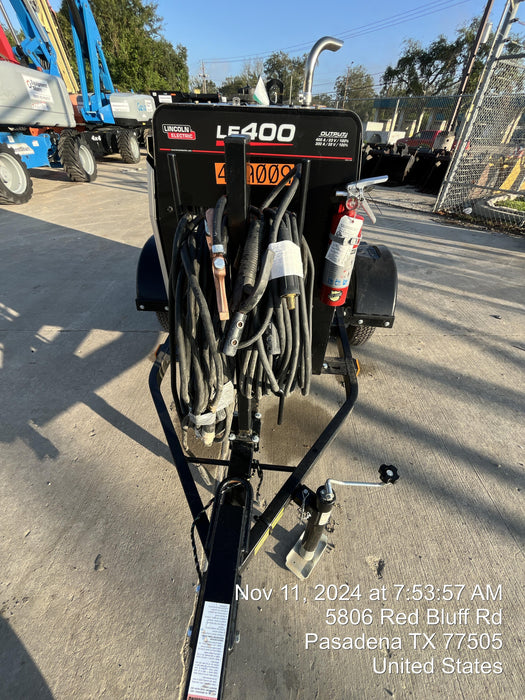 2024 Lincoln Electric LE400 Kubota V1505, Trlr, Cable Rack, Light Kit, ES Decals, T3