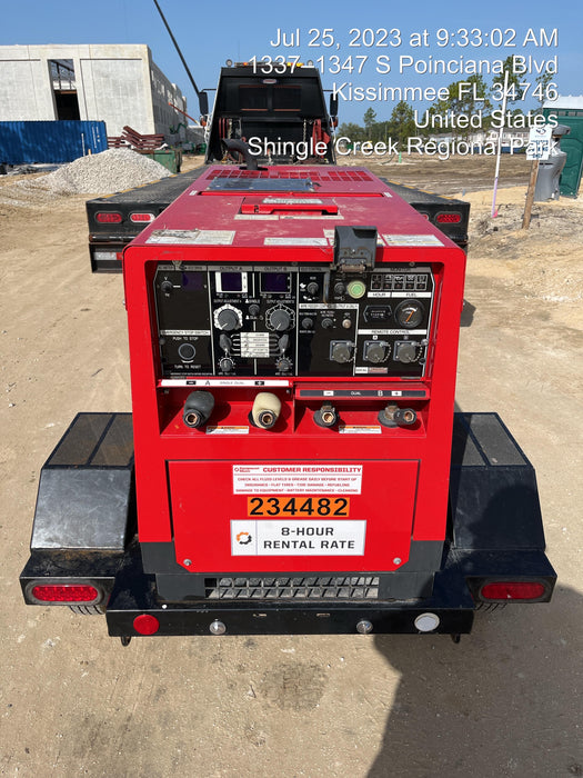 2022 Shindaiwa DGW400MDL Kubota D902 Engine, 23 HP, Dual Op Welder, Wire, Arc, Droop Stick, Tig, and CC Stick Functionality, Simulphase, 3 Phase and 1 Phase Gen Output, Single Axle NB Trlr, Slr Trckl Chrg 12V 12W, Fire Ext