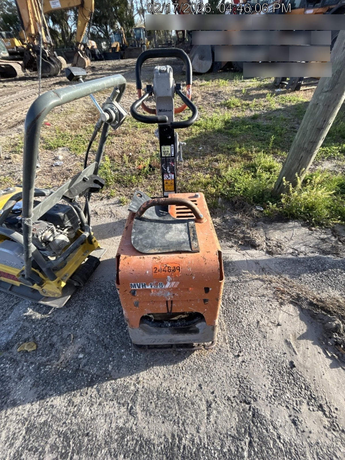 2022 Multiquip MVH158 Honda GX200, 17" Plate, Gas