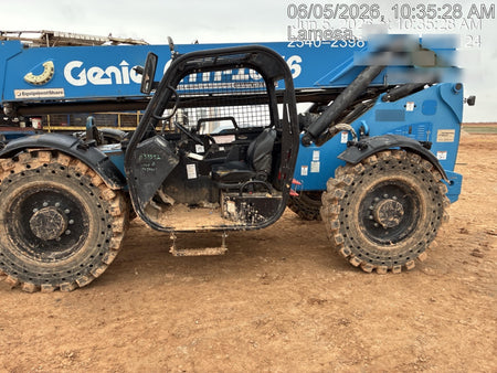 2018 Genie GTH-1056 Genie GTH-1056 w/ROPS, Work Lights, Solid Tires, RH Cab Mesh, Beacon, 60" Carriage and Forks