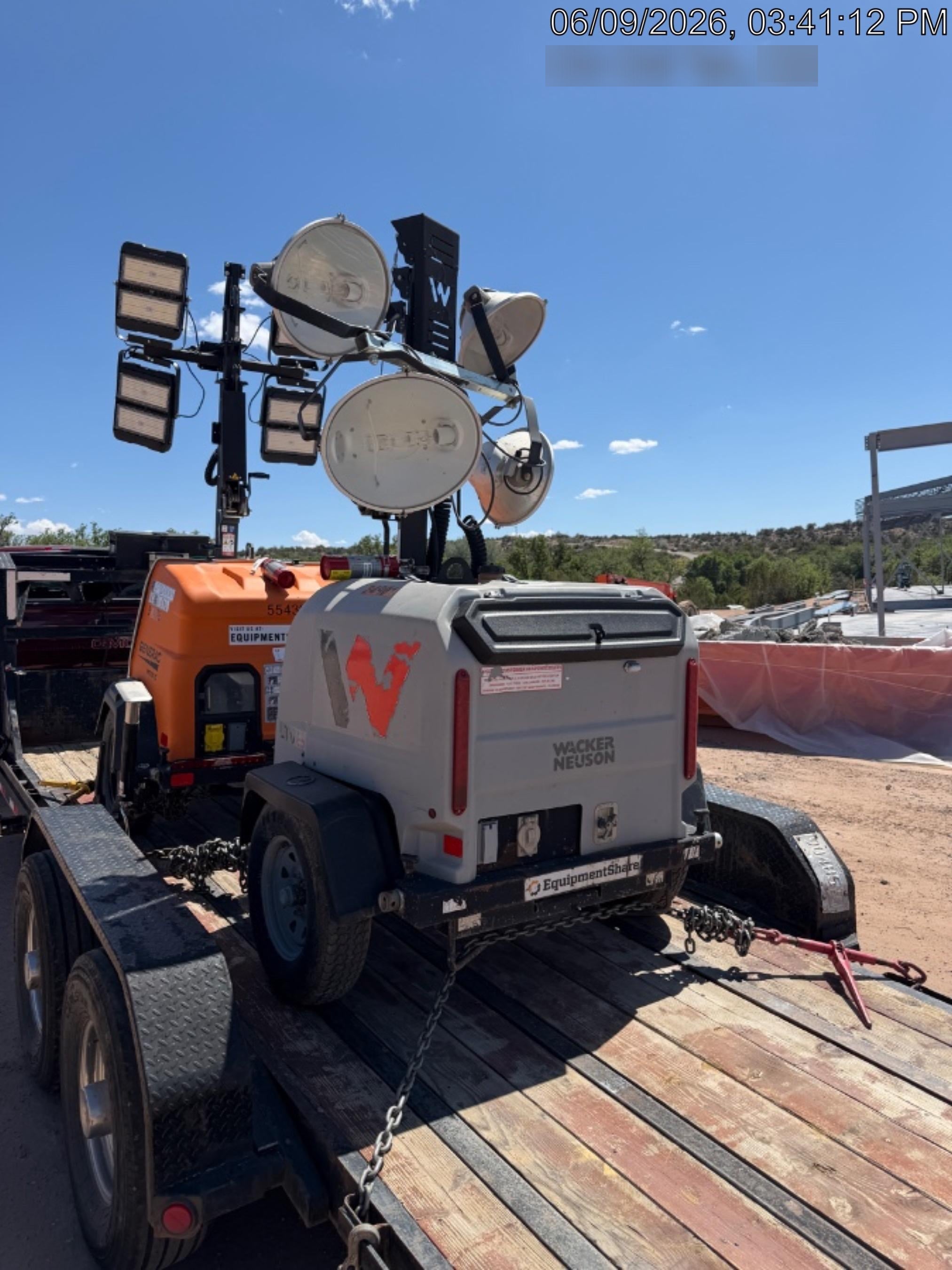 2019 Wacker Neuson LTV6L-MH Wacker Neuson LTV6L Mobile Light Tower w/Fuel Level Sensor Installed