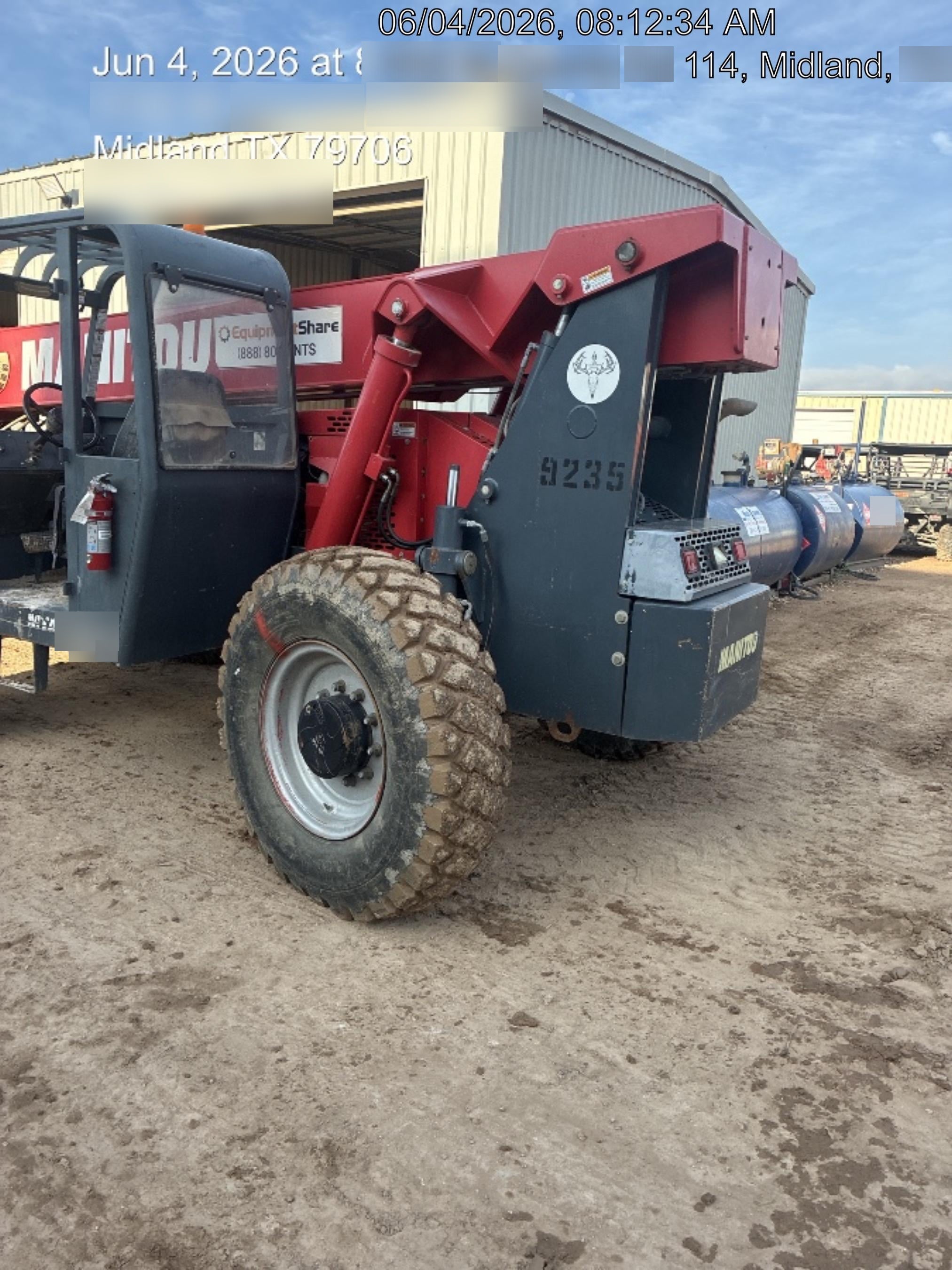 2018 Manitou 12042 Manitou MTA 12042 w/Open ROPS, Work Lights/Strobe, Aux Hyd, Solid Tires, Lift Hook, 66" Carriage, 72" Forks, Outriggers