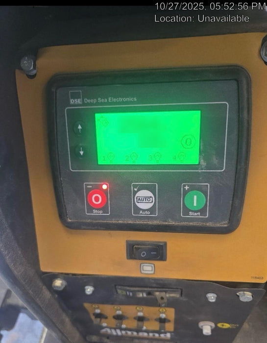 Allmand NLV3GR (4) LED Light Fixture 350W, 23' Vertical Mast, 3kW Prime, Towable, Deep Sea L401, Leveling Jacks, Yanmar T4F 5.8hp