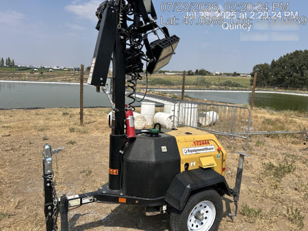 2021 Allmand NLV3GR (4) LED Light Fixture 350W, 23' Vertical Mast, 3kW Prime, Towable, Deep Sea L401, Leveling Jacks, Yanmar T4F 5.8hp