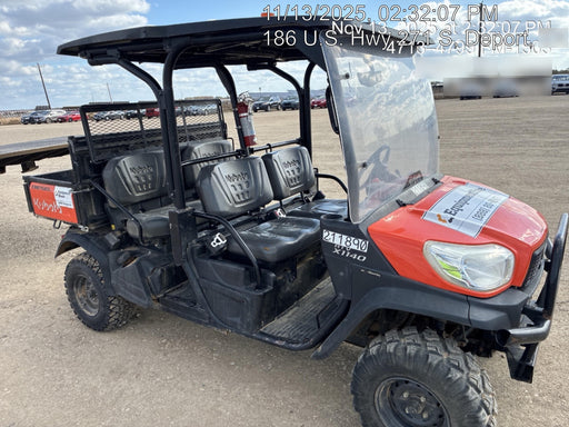 2022 Kubota RTV-X1140W-H Plastic Canopy, Windshield Acrylic Clear, LED Strobe Light, Wire Harness Kit, Back up Alarm