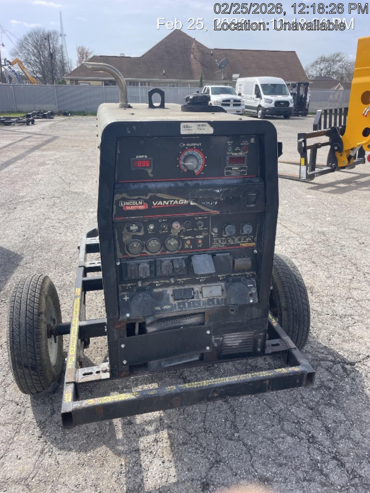 2019 Lincoln Electric Vantage 322 Welder Ready-Pak 3, Two wheel trailer, Fender and Light kit, Cable Rack