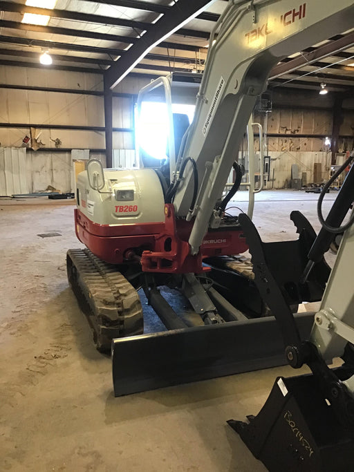 2019 Takeuchi TB260 Takeuchi TB260 Canopy w/Rubber Tracks, Auxiliary Hydraulics, Standard Blade, Manual QC