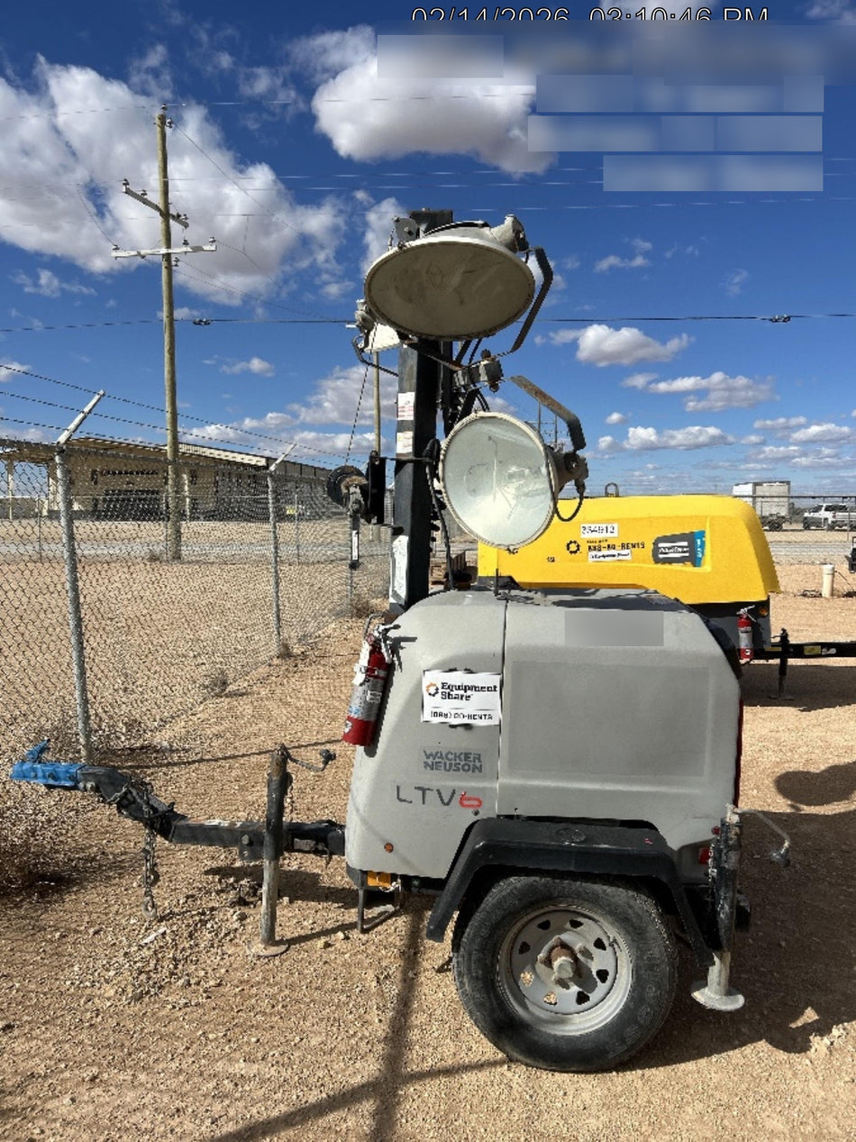 2018 Wacker Neuson LTV6L-MH Wacker Neuson LTV6L Mobile Light Tower w/Fuel Level Sensor Installed