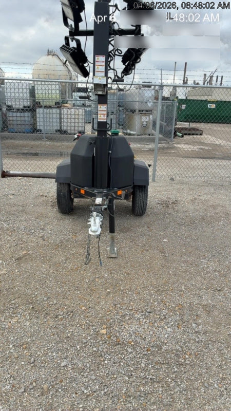 2022 Allmand NLV3GR (4) LED Light Fixture 350W, 23' Vertical Mast, 3kW Prime, Towable, Deep Sea L401, Leveling Jacks, Yanmar T4F 5.8hp