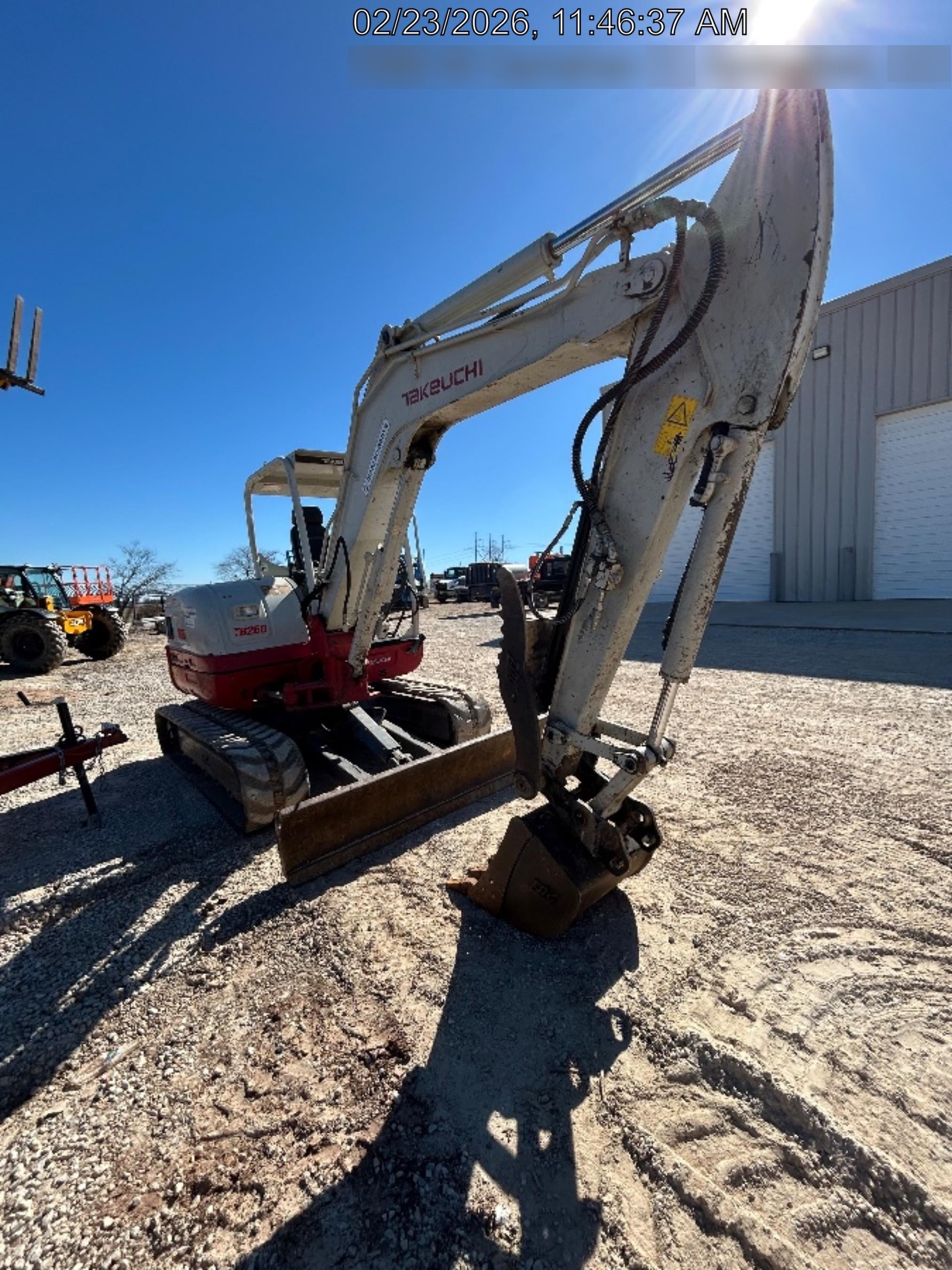2019 Takeuchi TB260 Takeuchi TB260 Canopy w/Rubber Tracks, Auxiliary Hydraulics, Standard Blade, Manual QC