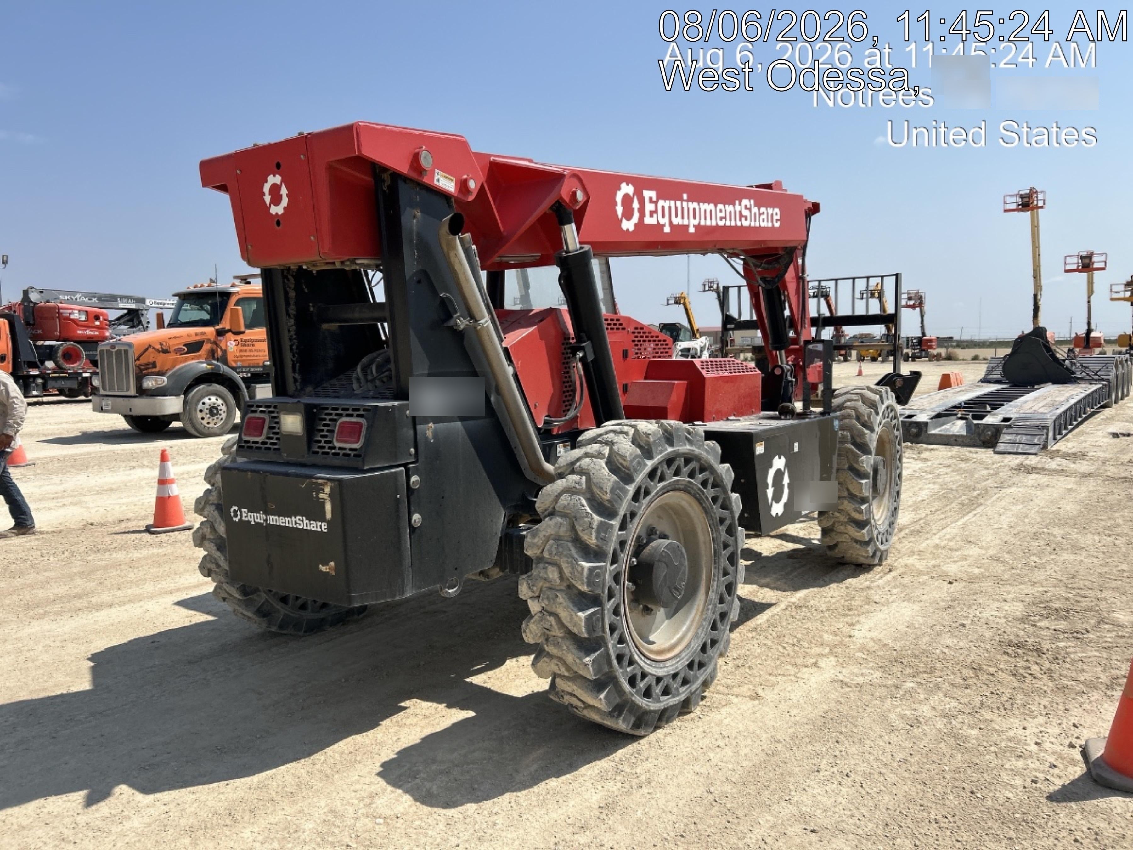 2019 Manitou 12042 Canopy, 120 HP , Solid Tires, Work Lights, Lift Hook, Auxiliary Hydraulics 66" Carriage and 60" Forks