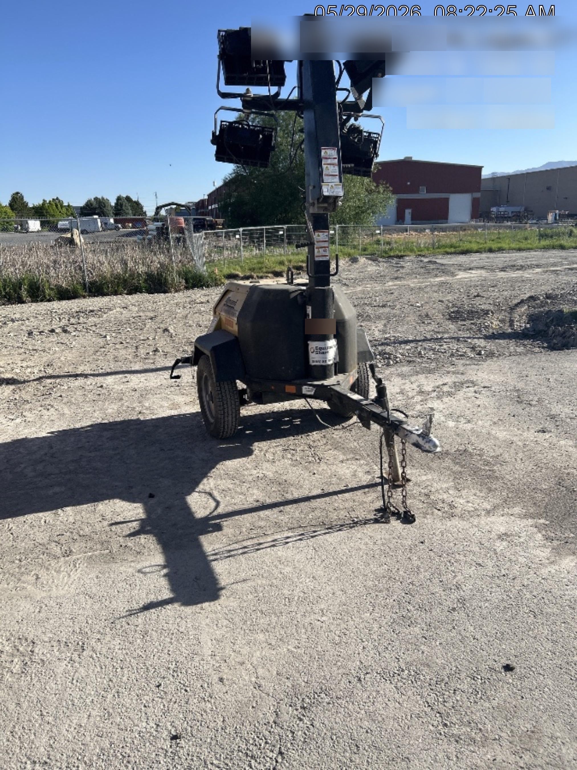 2022 Allmand NLV3GR (4) LED Light Fixture 350W, 23' Vertical Mast, 3kW Prime, Towable, Deep Sea L401, Leveling Jacks, Yanmar T4F 5.8hp