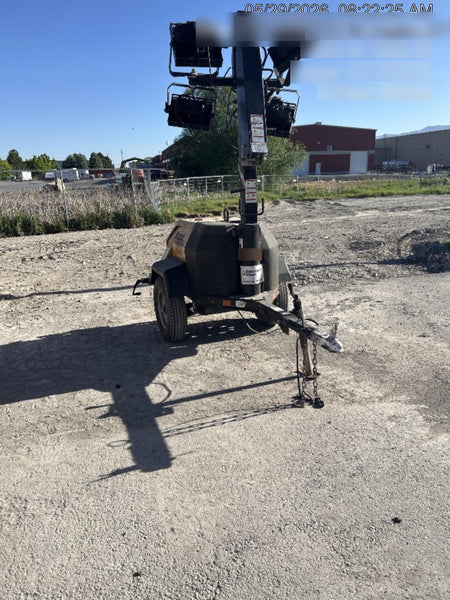 2022 Allmand NLV3GR (4) LED Light Fixture 350W, 23' Vertical Mast, 3kW Prime, Towable, Deep Sea L401, Leveling Jacks, Yanmar T4F 5.8hp