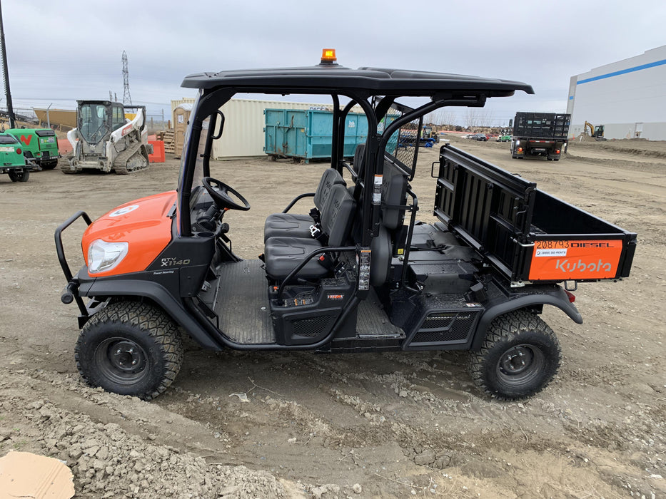 2022 Kubota RTV-X1140W-H Plastic Canopy, Windshield Acrylic Clear, LED Strobe Light, Wire Harness Kit, Back up Alarm