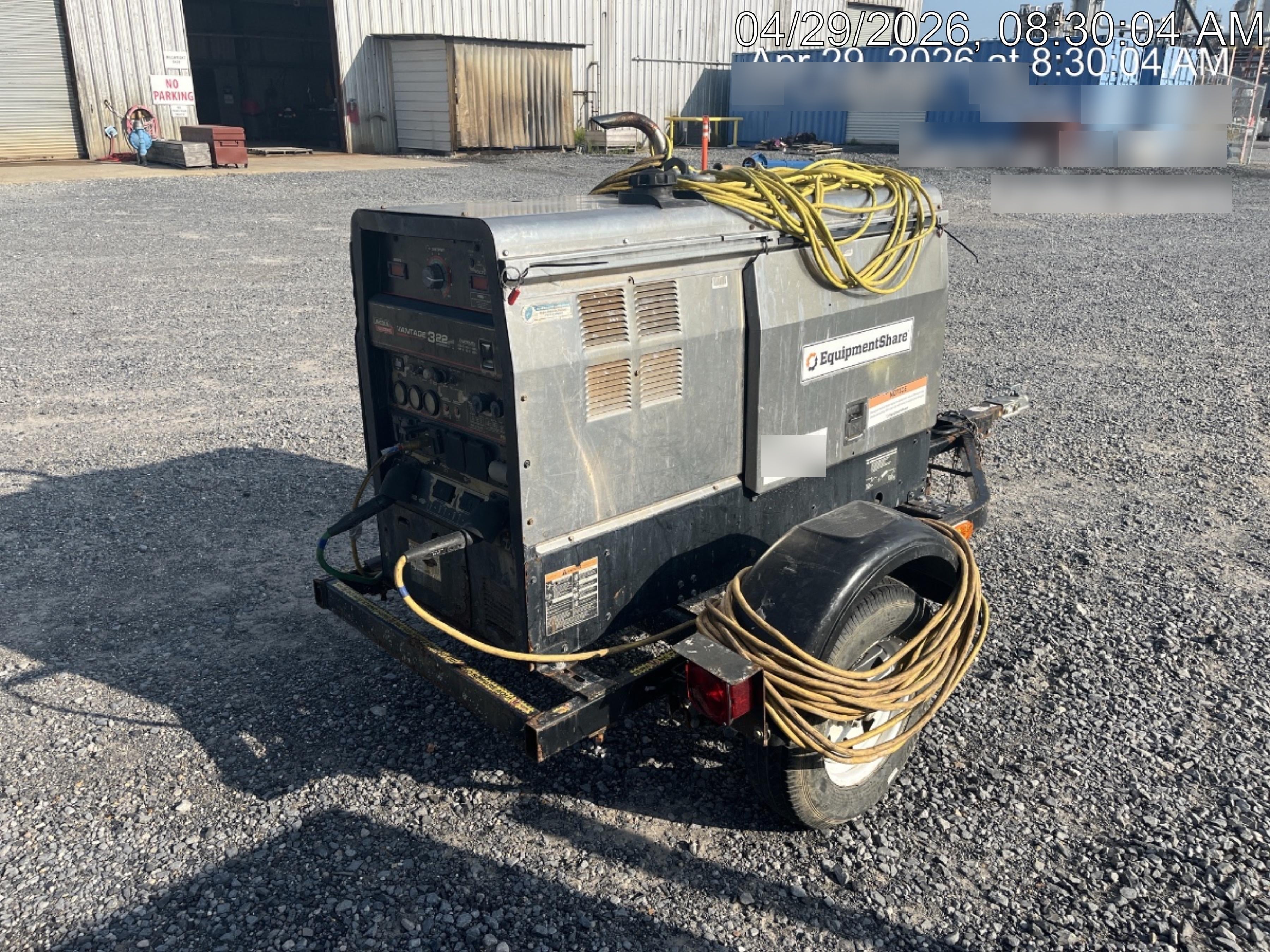 2019 Lincoln Electric Vantage 322 Lincoln Vantage 322 Welder w/Trailer, Light Kit, Cable Rack