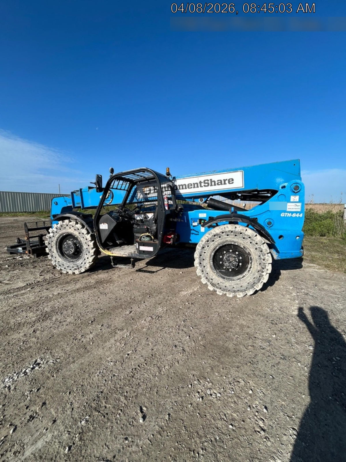 2019 Genie GTH-844 Canopy, Solid RT Tires, LED Work Lights, Beacon 60" QA Carriage, 48" Forks