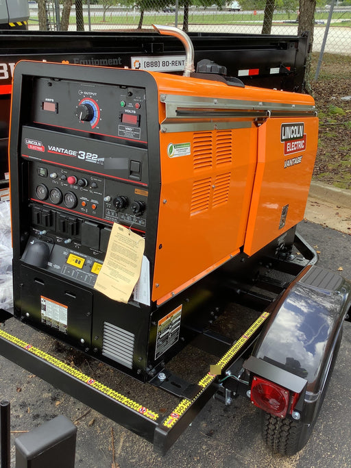 2021 Lincoln Electric Vantage 322 Vantage 322 Ready Pak 3 w/ Decals, ORANGE (includes trailer, cable rack, fender light kit) NO Telematics