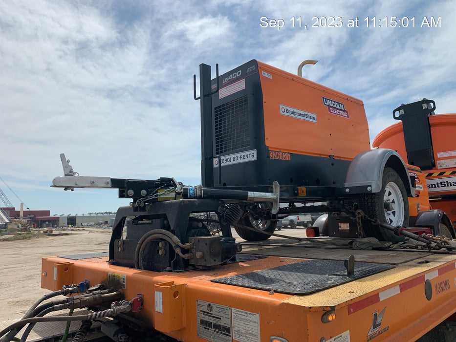 2023 Lincoln Electric LE400 Kubota V1505, Trlr, Cable Rack, Light Kit, ES Decals, T3